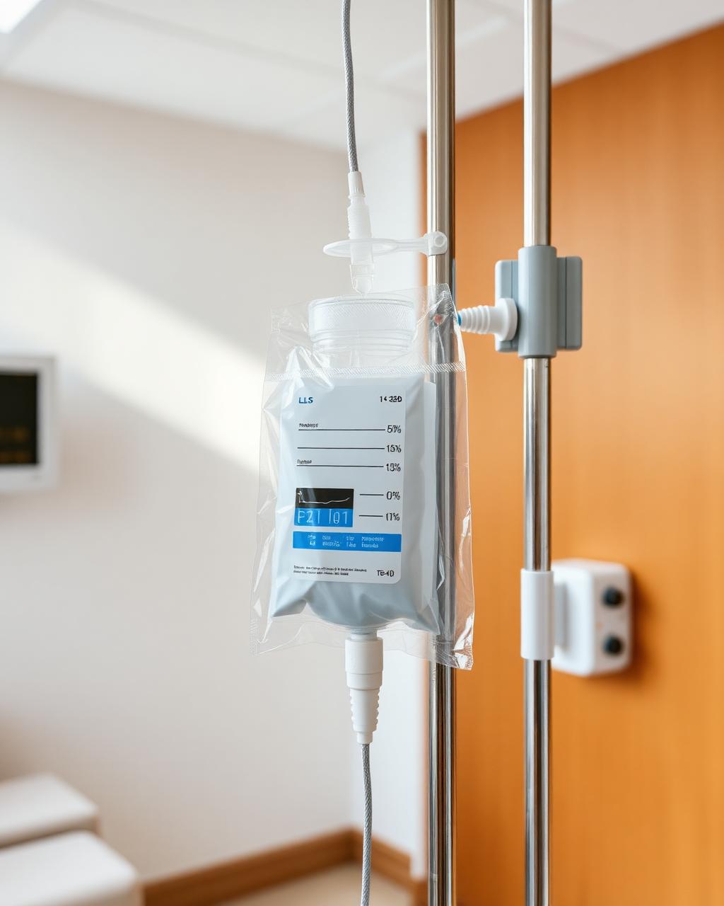A nurse caring for a patient in a private infusion suite